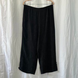 Citron Black Silk Wide Leg/Culotte Pants Sz S-M